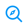 magnify glass discover icon