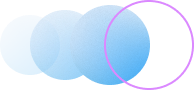 three blue circles moving into place