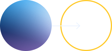 circles moving backwards to signify returning a domain